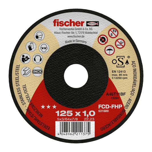 Fischer Trennscheibe FCD-FHP 125 x 1,0 x 22,23 Inox