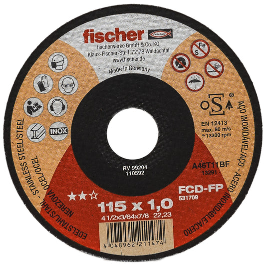 Fischer Trennscheiben FCD-FP 115 x 1,0 x 22,23 Inox