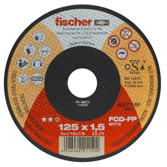 Fischer Trennscheiben FCD-FP 125 x 1,5 x 22,23 Inox