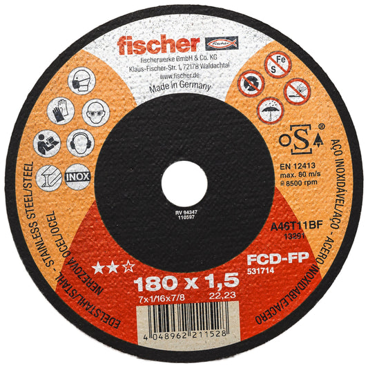 Fischer Trennscheiben FCD-FP 180 x 1,5 x 22,23 Inox