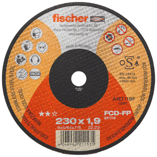 Fischer Trennscheiben FCD-FP 230 x 1,9 x 22,23 Inox
