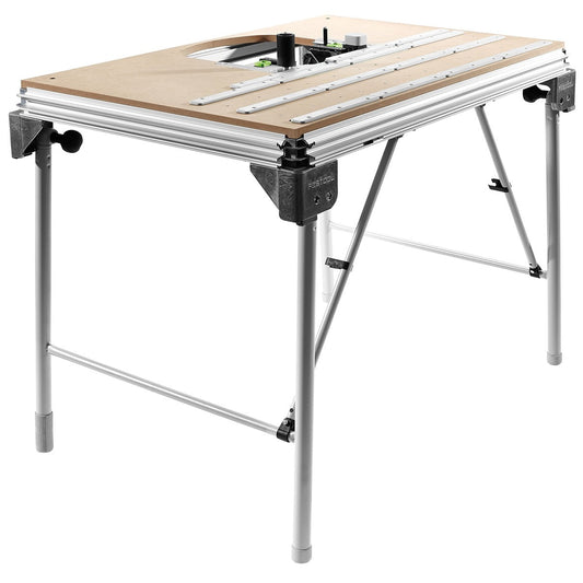 Festool MFT/3 Conturo-AP Multifunktionstisch mit Aluminiumrahmen und Holzarbeitsfläche, Draufsicht