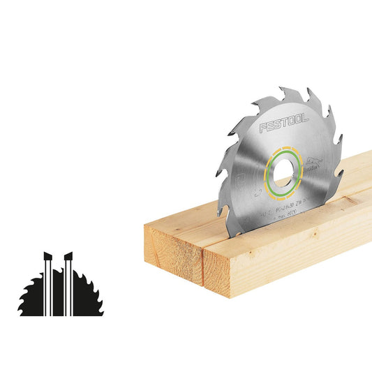 Festool WOOD RIP CUT Kreissägeblatt mit Hartmetallzähnen beim Längszuschnitt in Holzbalken