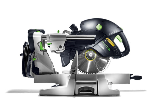 Festool KAPEX KS 120 REB Kapp-Zugsäge mit Doppelsäulenführung und Laser-Schnittmarkierung, Seitenansicht