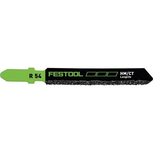 Festool Stichsägeblatt R 54 HM/CT Longlife für Keramik und Baustoffbearbeitung mit grüner Farbcodierung