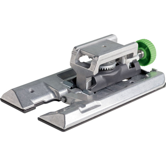Festool Winkeltisch WT-PS 420 mit grüner Winkelverstellung und Stahlbasis für Gehrungsschnitte.