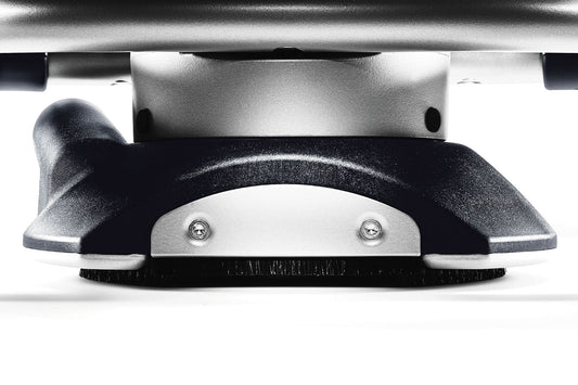 Festool Bürstenkranz BC-RG 150 Frontansicht mit schwarzem Bürstenkranz und Befestigungsschrauben
