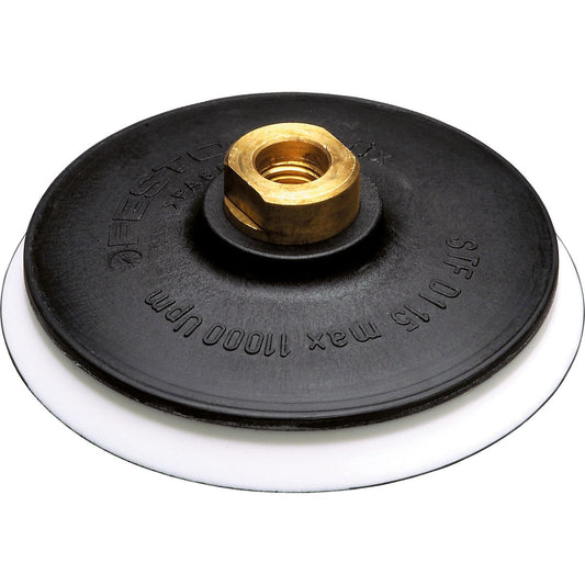 Festool Schleifteller mit Klettbelag, Hartgummiunterlage und Messinggewinde zur Befestigung an Exzenterschleifern