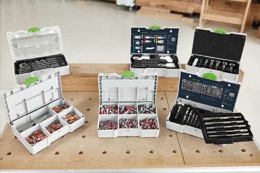 Festool Dübel-Set SYS3 S 76-DBL mit fischer DuoPower und DuoBlade Dübeln in Systainer³ Aufbewahrung.