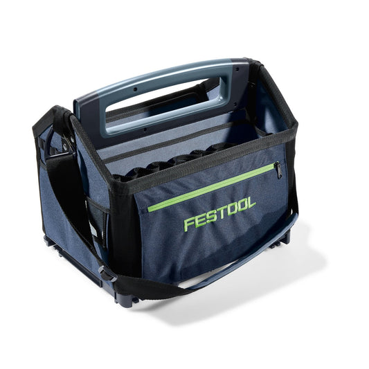 Festool SYS3 T-BAG M Werkzeugtasche blau mit Handgriff, Tragegurt und Systainer-Schnittstelle
