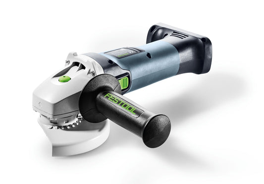 Festool Akku-Winkelschleifer AGC 18-125 mit Griffzone und Schutzhaube, 125 mm Scheibendurchmesser