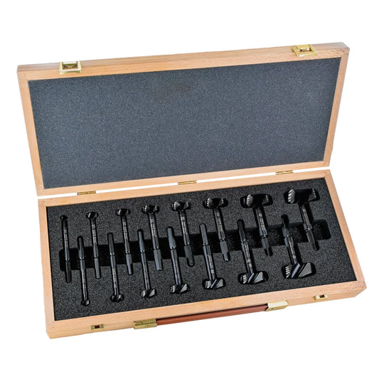 FAMAG Forstnerbohrersatz Bormax WS 1622.515 im Holzkasten offen mit Forstnerbohrer  Ø 10, 12, 15, 16, 18, 20, 22, 25, 26, 28, 30, 35, 40, 45, 50 mm