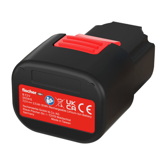 fischer Lithium Ionen Akku B 7.2V für fischer Setzgeräte FGC 100 und FGW 90F
