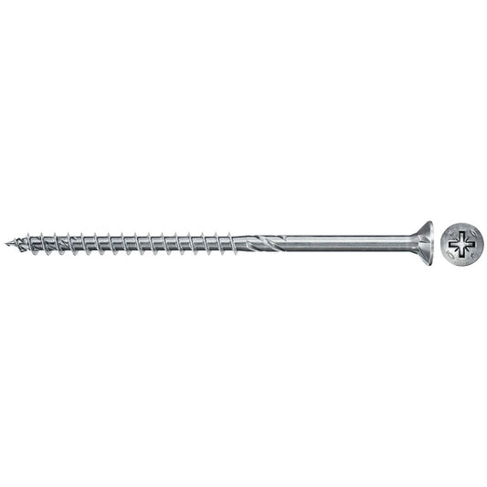 fischer Spanplattenschraube PowerFast FPF II CZP BC – galvanisch verzinkte Schraube mit Fräsrippen und Senkkopf, ideal für Holzverbindungen im Innenbereich.