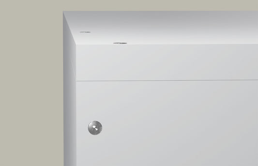 fischer Spanplattenschraube ClassicFast FCF II CTF BC mit Senkkopf und TX-Antrieb in Holz verschraubt, Detailansicht.