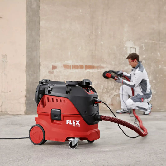 FLEX Sicherheitssauger VCE 33 M AC Anwendung Putz abschleifen mit Sanirungsschleifer