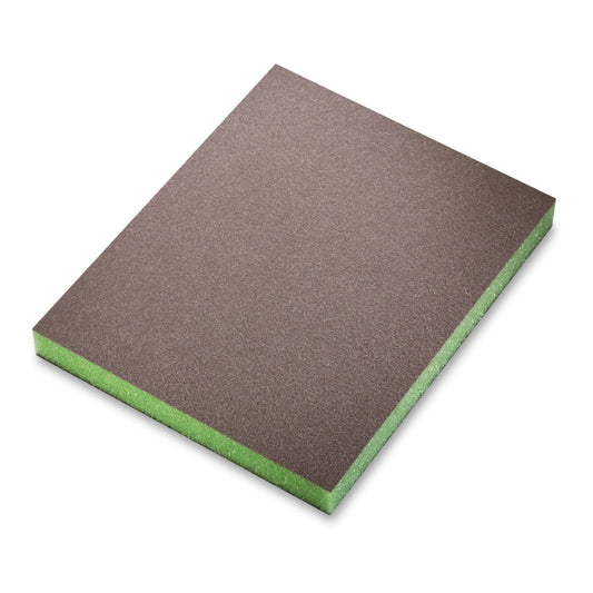 sia 7983 siasponge flex Pads grün – flexible Schleifpads für präzises, staubarmes Handschleifen auf Holz, Lack, Spachtel und Kunststoff.