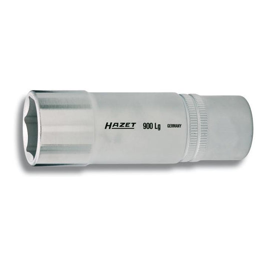 HAZET 900LG Steckschlüssel-Einsatz 13mm, verchromt, lange Ausführung mit gerändelt Oberfläche